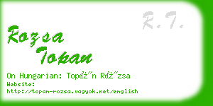 rozsa topan business card